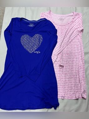LOT OF 2 Victoria's Secret Sleep Nightgown ANGEL Women Small Long Sleeve